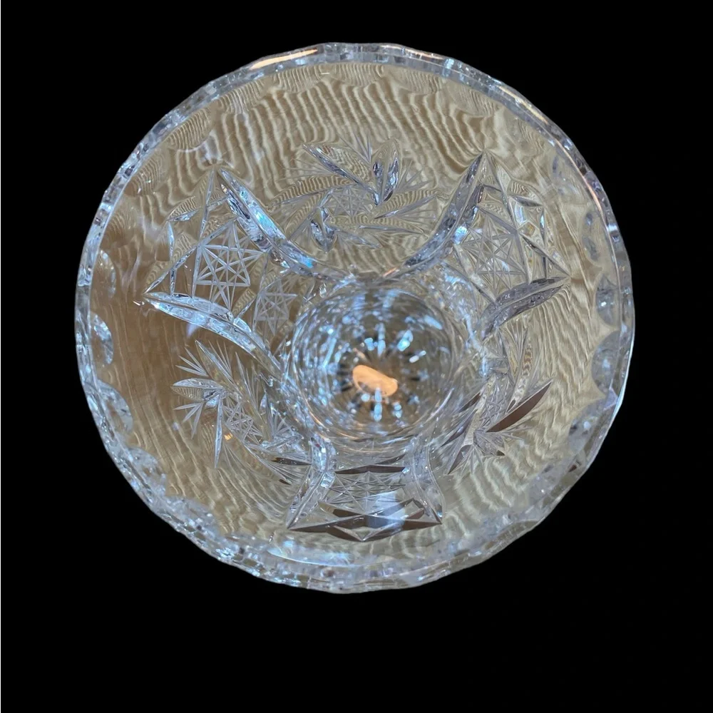 Vintage Fine Lead Crystal Vase 6